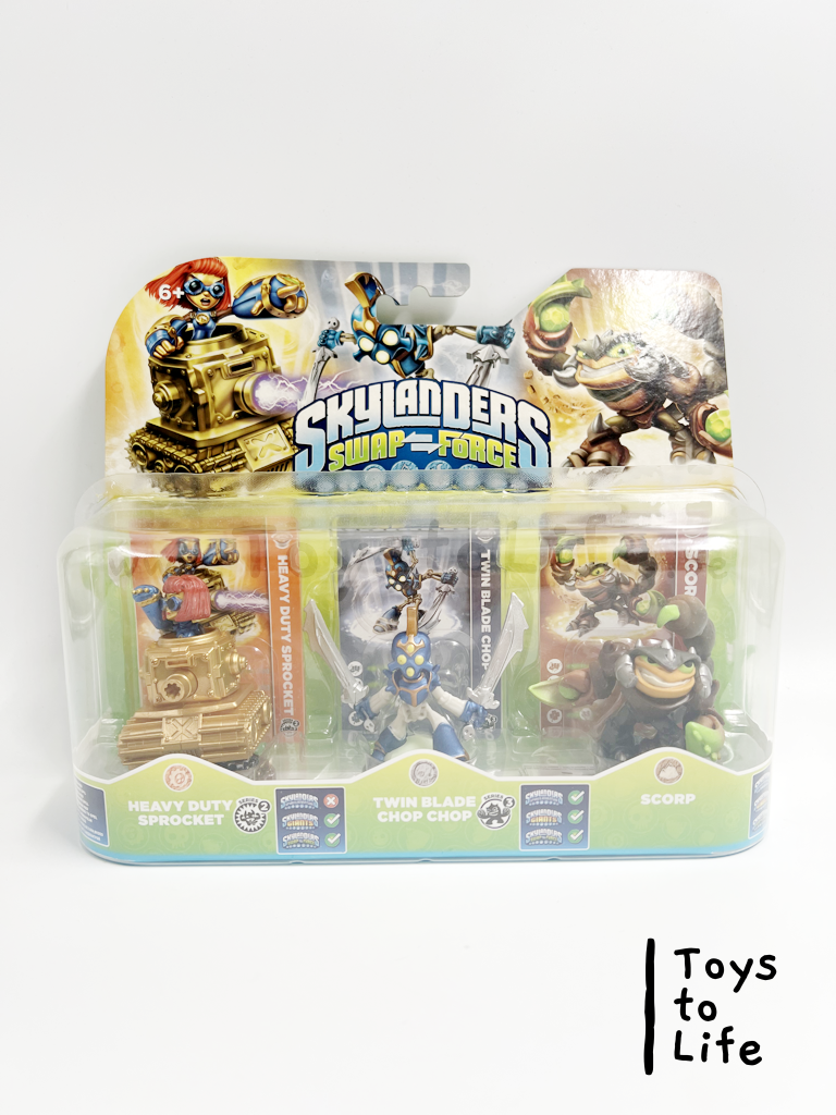 Sprocket, Chop Chop, Scorp Triple Pack - Skylanders Swap Force - NIEUW (damaged)