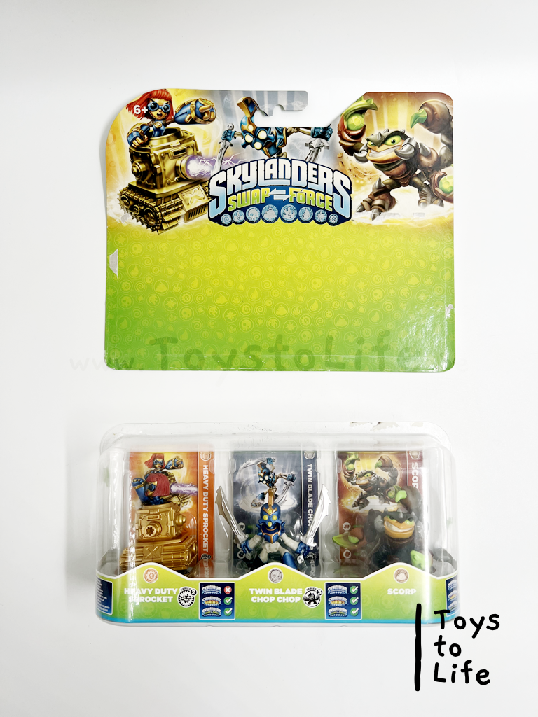 Sprocket, Chop Chop, Scorp Triple Pack - Skylanders Swap Force - NIEUW (damaged)