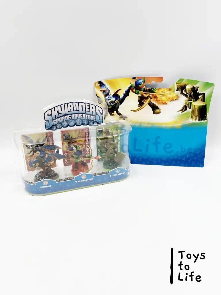 Triple Pack - Drobot - Flameslinger - Stump Smash - Skylanders Spyro's Adventure