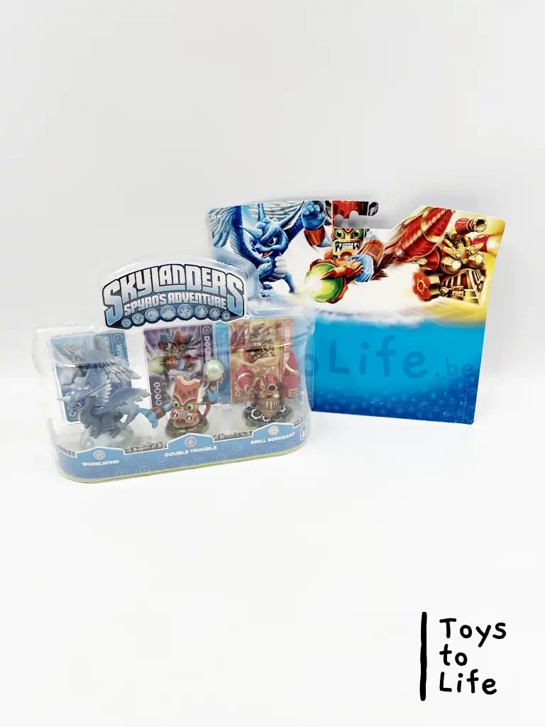 Triple Pack - Whirlwind - Double Trouble - Drill Sergeant - Skylanders Spyro's Adventure