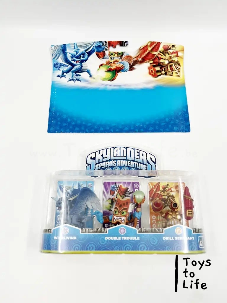 Triple Pack - Whirlwind - Double Trouble - Drill Sergeant - Skylanders Spyro's Adventure